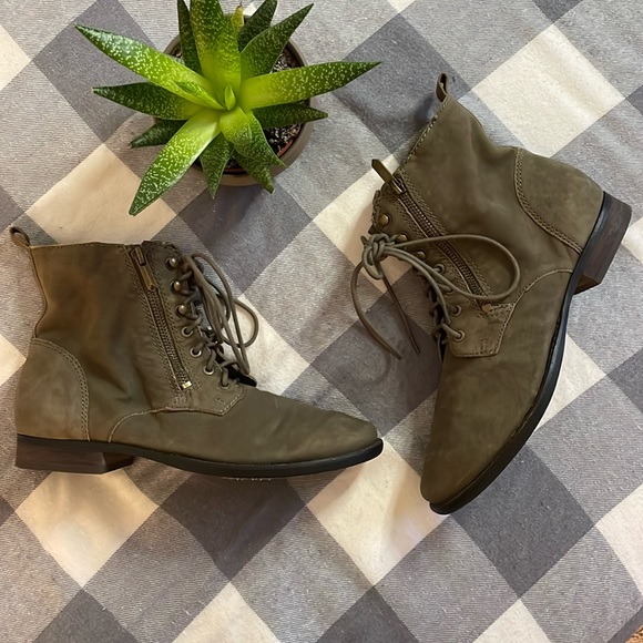 Sam Edelman Mackay Leather Combat Slouchy Combat Boots - Picture 2 of 7